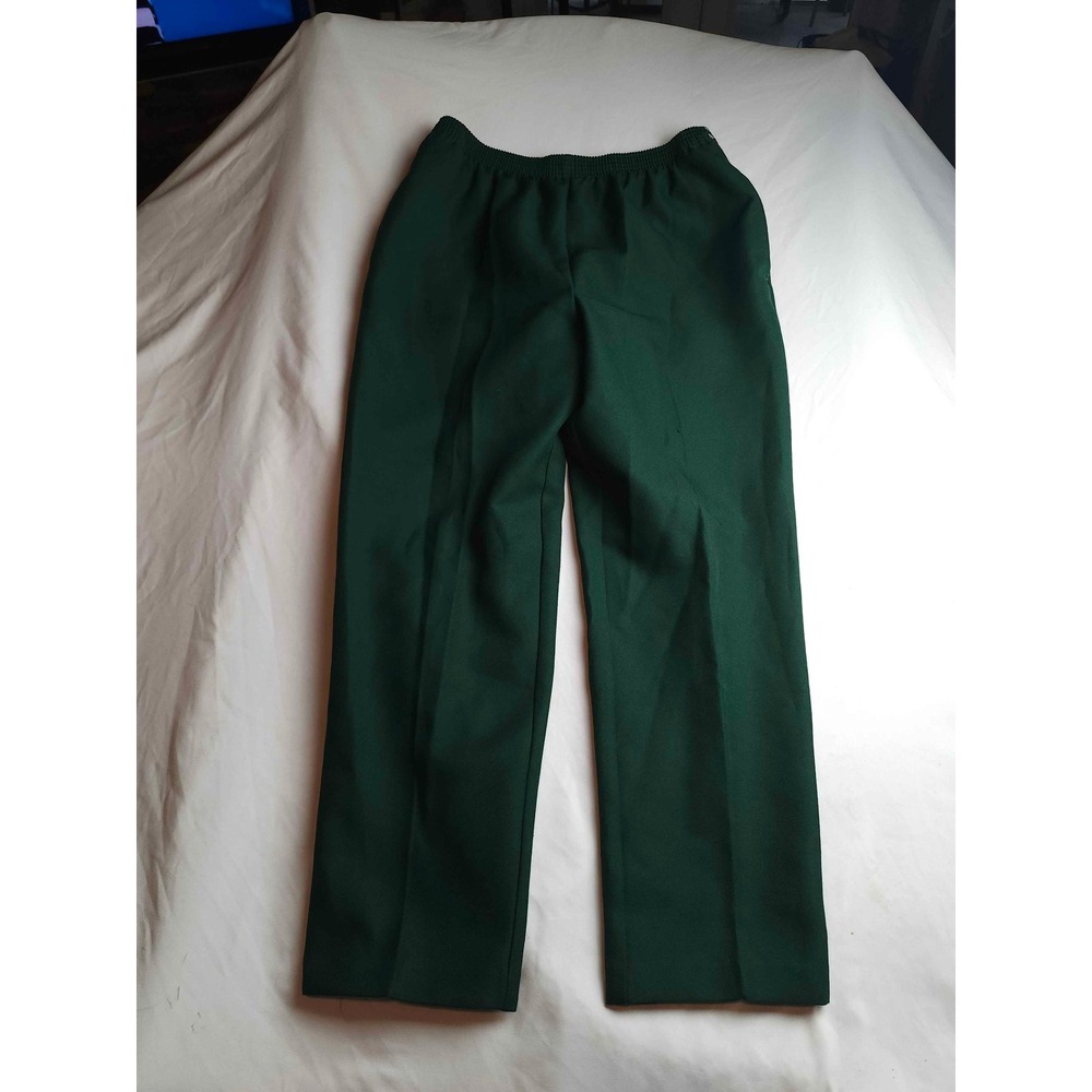 BonWorth Forest Green Elastic Waist Pull On Pants Petite‎ Small Style